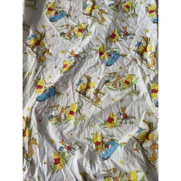 Vintage Winnie The Pooh Crib Flat & Fitted Sheets cutter - Picture 1 of 13